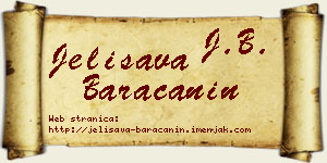 Jelisava Baračanin vizit kartica